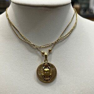 Alex and Ani Gold Layered Medallion Necklace